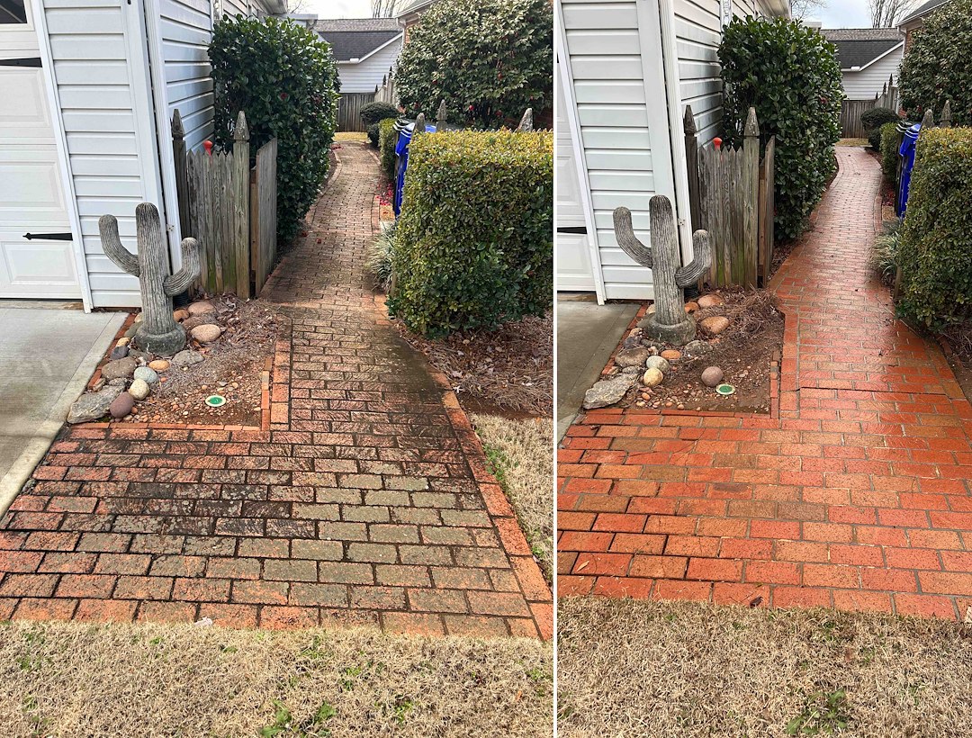 Greenville, SC House Washing, Walkway & Sidewalk Cleaning, and Awning Cleaning
